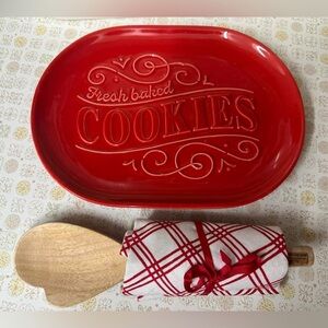 Hallmark Cookie Plate with Wooden Spoon